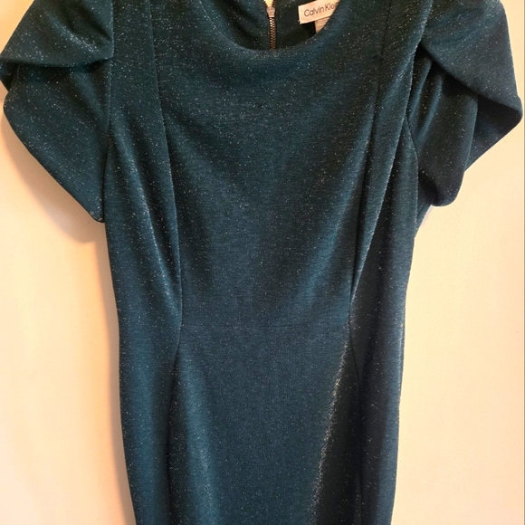 Calvin Klein Dress in Sparkling Teal - Picture 2 of 4